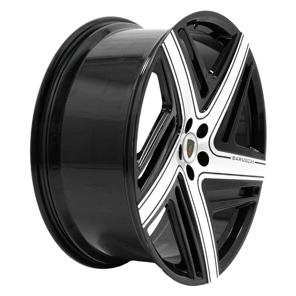 Concave shot of Barugzai Eleven alloy wheel in Gloss Black Polished